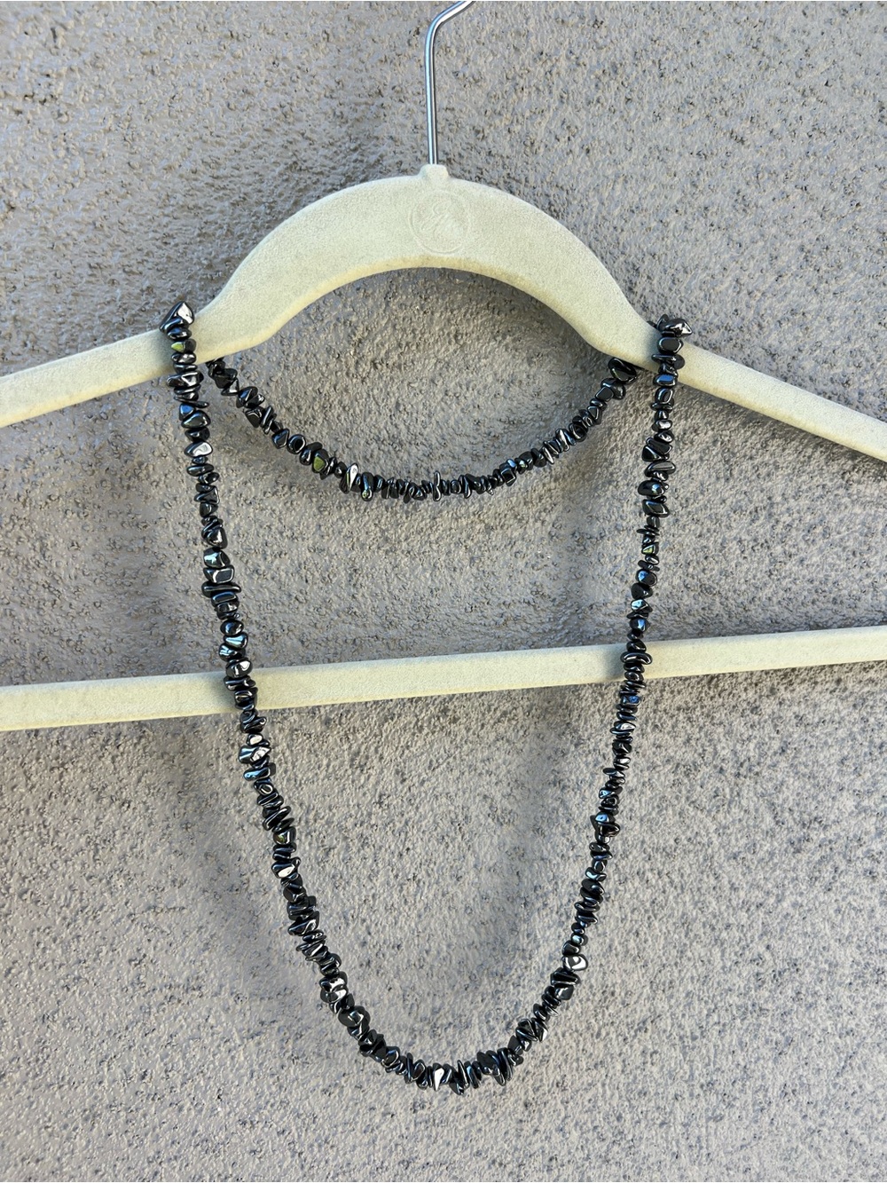 Black Hematite Beaded Necklace - Unisex Jewelry
